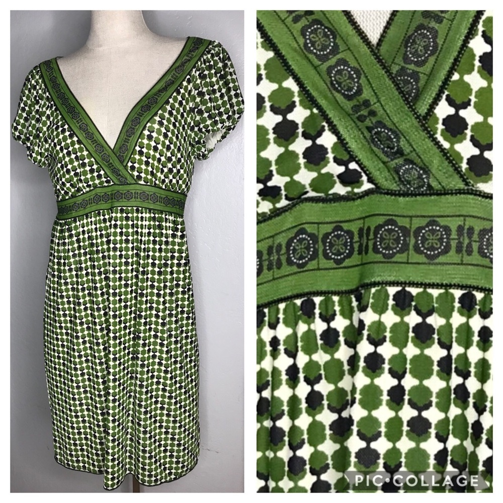 STUDIO M Patterned Semi Sheer Dress M